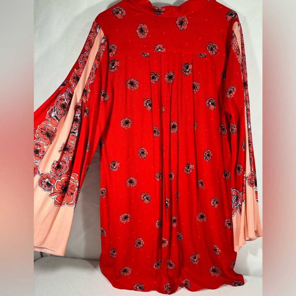 NWT Free People Red flowy dress or blouse - Picture 2 of 9